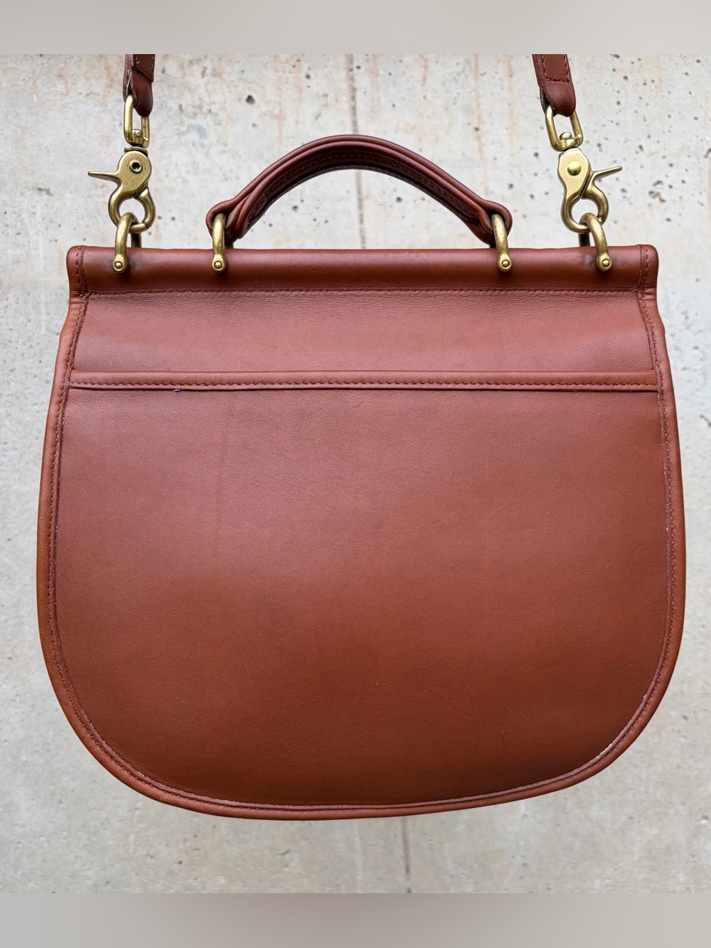 *RARE* Coach Sherbourne #9987 British Tan Leather Vintage 1990s Top Handle Bag - Picture 2 of 12